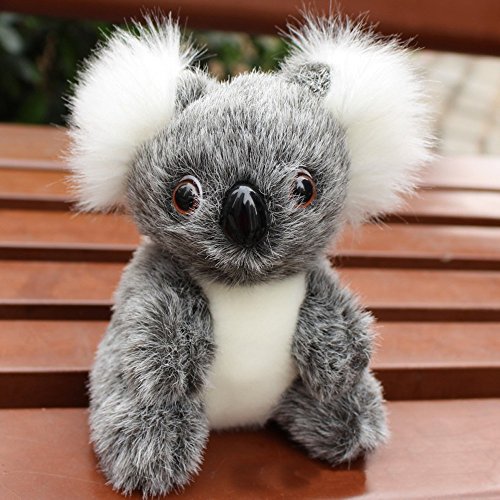 Baby Kleinkindspielzeug Niedliche gefüllte Simulation Koala Zootiere Geschenk Koala Kinderpuppe 13cm Kleinkindspielzeug Auto (Grey, One Size) von Generisch