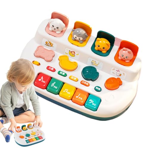 Baby Piano Toy, Animal Musical Keyboard, 8.66x5.51in Educational Piano Instrument, Babies Interactive Sound, Baby Development for Light Features, Home Play, Development von Generisch