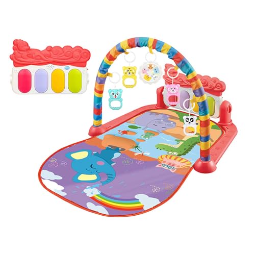 Baby Play Fitnessstudio - Musikalische Aktivitätsmatte mit Klavier, weiches Waschmaschinen -Spielzeugzentrum | Kick and Play Floor Gym für Säuglinge, abnehmbares Babygeschenk, Bauchzeitentwicklungsmat von Generisch