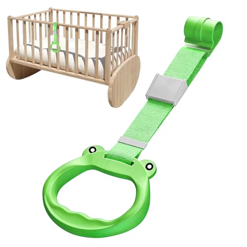Baby Pull-Up Rings, Cot Grip Rings, Ergonomic Design Balance Practice Cruising with 7.48x3.15 Inches, Motor Skill Development for Boys and Girls, Playroom, Home, Living Room von Generisch