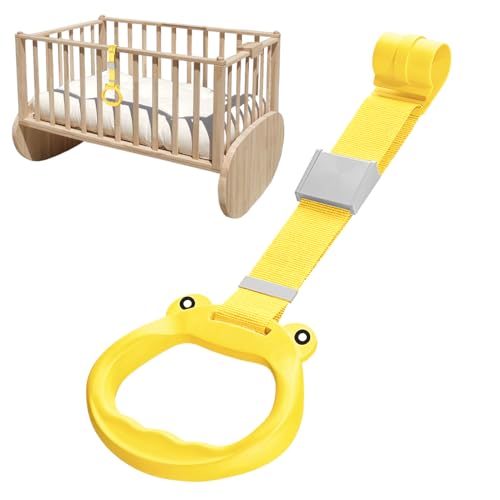 Baby Pull-Up Rings, Cot Grip Rings, Ergonomic Design Balance Practice Cruising with 7.48x3.15 Inches, Motor Skill Development for Boys and Girls, Playroom, Home, Living Room von Generisch