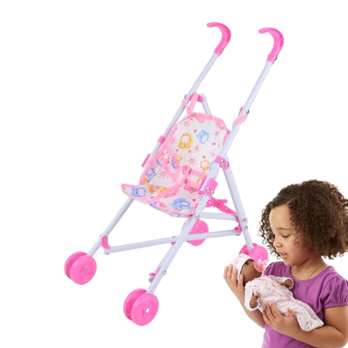 Baby Puppenwagen Spielzeug - Puppenwagen Faltbarer Puppenwagen, niedlicher Kinderwagen mit Sicherheitsgurt | Tragbares Babypuppenzubehör, Kids Push, B Baby Puppenwagen Spielzeug - Puppenwagen Faltbarer Puppenwagen, niedlicher Kinderwagen mit Sicherheitsgurt | Tragbares Babypuppenzubehör, Kids Push, B von Generisch
