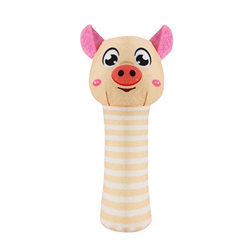Baby Rassel Greifling Sensorisches Knisterspielzeug Plüsch Cartoon Tier mit Klingel Glocke Weicher Flock Stoff Spielzeug für Neugeborene Kleinkinder Ab 0 3 6 9 12 Monate von Generisch