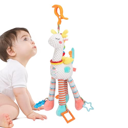 Baby Stroller Toys, Süßes Plüsch-Spielzeug Für Kinderwagen, Weiches Plüschtier Mit Multisensorischen Knister- Und Rasseltexturen Sowie Windspiel Fürs Kinderzimmer Und Zur Beruhigung Vor Dem Schlafen von Generisch