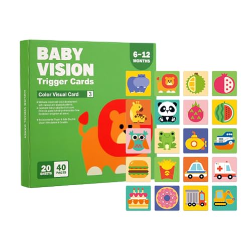 Baby Visuelle Karten | Kontrastentwicklungssatz | Säuglingsstimulus -Flash -Werkzeuge | Schwarz -Weiß -Muster -Kit Mit Dickem Karton, Runden Ecken Und Tragbarem Beutel Für Neugeborenes Sensorisches Baby Visuelle Karten | Kontrastentwicklungssatz | Säuglingsstimulus -Flash -Werkzeuge | Schwarz -Weiß -Muster -Kit Mit Dickem Karton, Runden Ecken Und Tragbarem Beutel Für Neugeborenes Sensorisches von Generisch