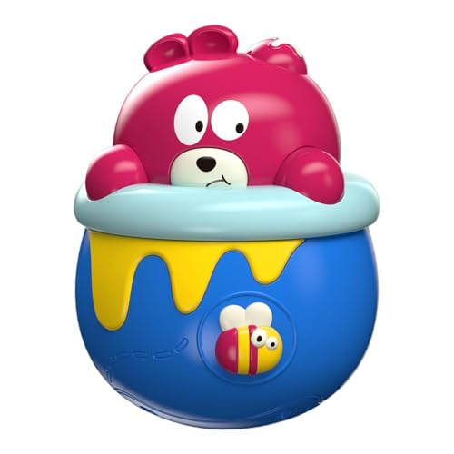 Baby Wobble Toy, Wobbler Baby Spielzeug - Bär wackelnde sensorische Puppe mit leichtem Wackeln,Bildungsspiele Lernen Erleuchtung beruhigende Puppe für Schlafzimmer von Generisch