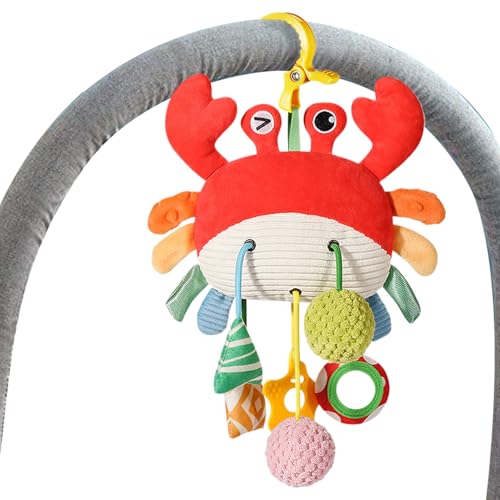 Babykrippe Hanging Toy - 9 Zoll Plüsch musikalische Ornament, Kleinkindglocke, Cartoon Animal Chime mit hautfreundlicher Baumwolle | Neugeborene Unterhaltung für Kinderwagen, Schlafbett, Spielzimmer, Babykrippe Hanging Toy - 9 Zoll Plüsch musikalische Ornament, Kleinkindglocke, Cartoon Animal Chime mit hautfreundlicher Baumwolle | Neugeborene Unterhaltung für Kinderwagen, Schlafbett, Spielzimmer, von Generisch