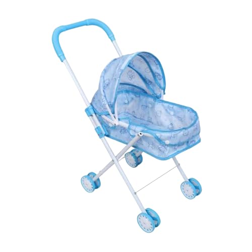 Babypuppen Kinderwagen, Vorgetäuschte Spiel Kinderwagen Mit Baldachin, Faltbarer Kutschen Für Kinder Mädchen, Leichte Spielzeugwagen Für Heimreiseschule Outdoor Birthday Party Feier von Generisch