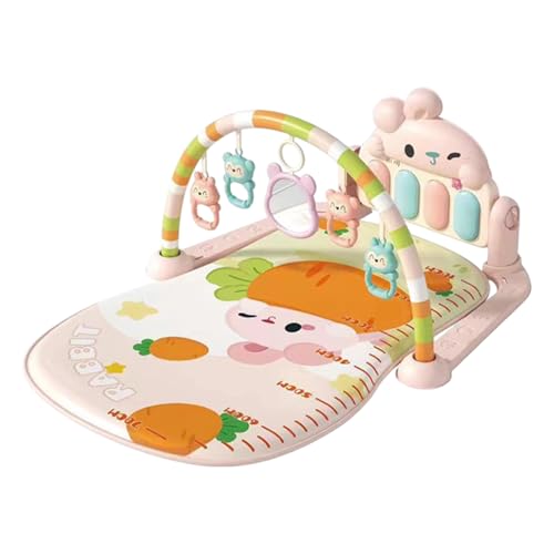Babys Sportspieldecke, Babydecke Mit Spielbogen | Baby Fitnessstudio Spiel Mat, Babydecke Spielen Klavier Fitnessstudio Matte, Krabbeldecke Mit Musik Und Lichtern, Für Kinder Von 0-24 Monaten von Generisch