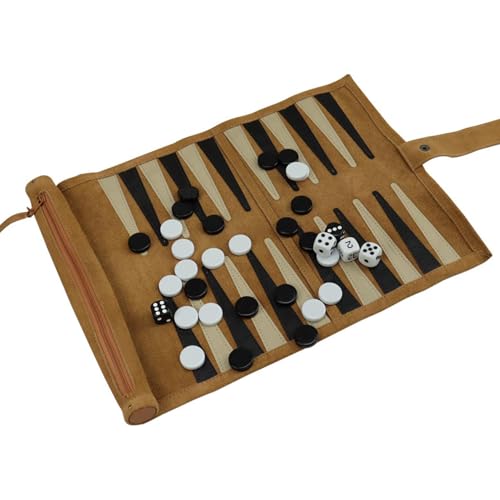 Backgammon Brettspiel | Klassisches Strategie -Brettspiel | Backgammon Small Game Set, Strategie Game Set, Lustiges Klassisches Für Kinder Travel Family -Enthusiasten von Generisch