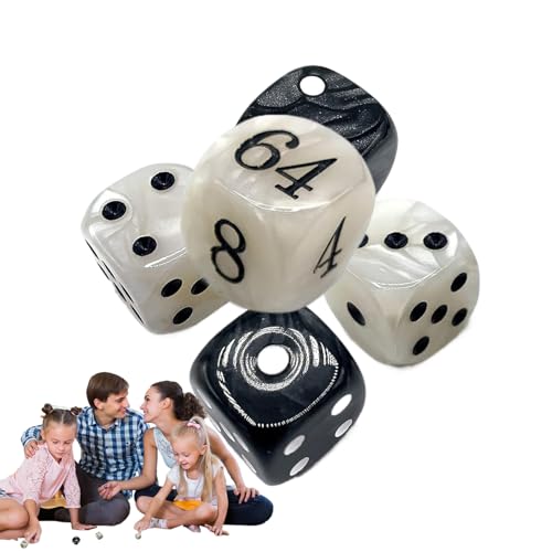 Backgammon -Verdoppelungswürfel -Würfel -Set - 5pcs Acrylspiel -Würfel mit wasserdichtem Beutel | Klassisches Tischspiel -Accessoire für Backgammon -Enthusiasten, Familie, Freunde, Mitarbeiter, Party Backgammon -Verdoppelungswürfel -Würfel -Set - 5pcs Acrylspiel -Würfel mit wasserdichtem Beutel | Klassisches Tischspiel -Accessoire für Backgammon -Enthusiasten, Familie, Freunde, Mitarbeiter, Party von Generisch