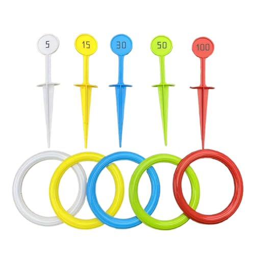 Backyard Ring Throw -Spiel - Buntes Wurfspiel -Set, interaktive Outdoor -Aktivitätsspielzeug | Sichern Sie unterhaltsame Freizeitpartyunterhaltung, Fähigkeiten entwickeln Lawn Beach -Spiel für Gruppen von Generisch