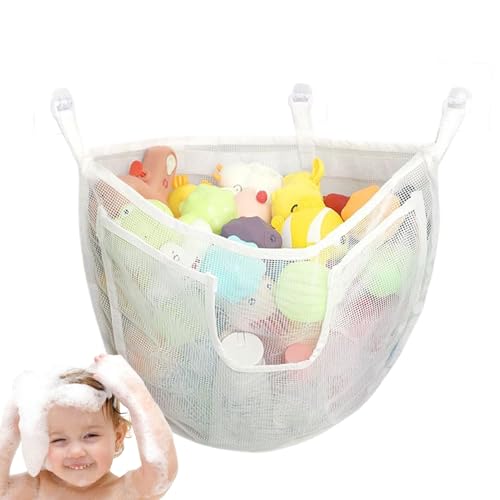 Badespielzeug-Aufbewahrung, Spielzeughalter mit großem Fassungsvermögen, 36 x 47 x 2 cm, Netzkorb, langlebiger Aufhängeriemen, Badespielzeug-Organizer für Badezimmer, Küche, Schrank und Schrankzug Badespielzeug-Aufbewahrung, Spielzeughalter mit großem Fassungsvermögen, 36 x 47 x 2 cm, Netzkorb, langlebiger Aufhängeriemen, Badespielzeug-Organizer für Badezimmer, Küche, Schrank und Schrankzug von Generisch
