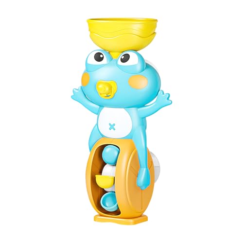 Badespielzeug Für Kinder Im Alter Von 1-3 | Wasserfall Badewanne Spielzeug | Saugnapfbecher -Froschformwasser -Bildungsspiel | Gebaut, Um Zu Dauern | Sensorische Stimulation | 10.5x8.5x19cm | Für Alte von Generisch