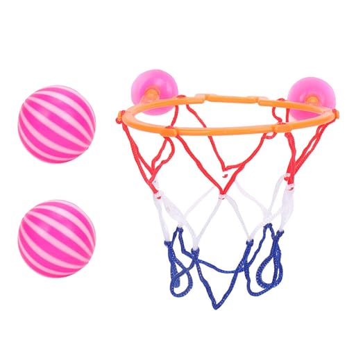 Badewanne Basketball Hoop - Bath Toy Fun Basketball Hoop | Kids Basket Ball Hoop Und Bälle Set | Kinderbad Spielzeug Enthielt 2 Bälle 1 Saugtbecher | Basketball -Hoop -Spielset Für Kleinkinder von Generisch