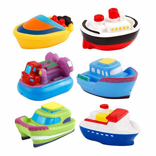 Badewannenspielzeug Baby ab 1 2 3 4 Jahr Fun Little Toys Boats Squirters Kunststoff Badespielzeug Spielset Schwimmende Schwimmbad Badewanne Wasserspielzeug für Kleinkinder Jungen Mädchen (One Size) von Generisch