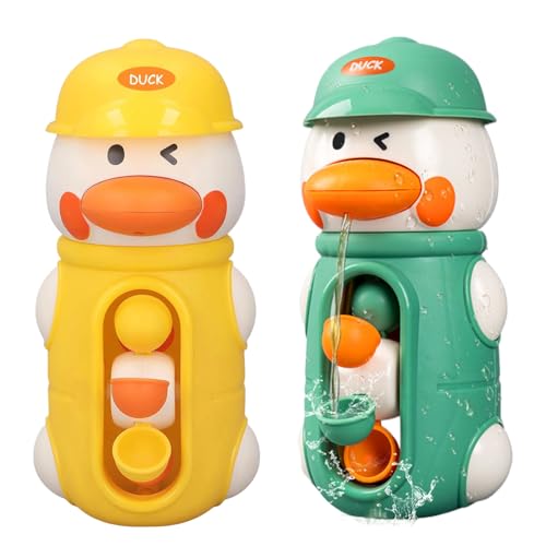 Badewannenspielzeug Für Kleinkinder, Entchen Badetier Mit Saugnäpfen, Enten Dusche Spaß Mit Drehbarem Wasserrad & Sinnesaktivitäten Als Geschenk Für Und Mädchen von Generisch
