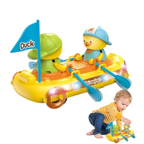 Badspielzeug für Kinder im Alter von 4 bis 8 Jahren, poolspielzeug,Elektrische Osterente Ente mit Lichtern Musik süßes Spielzeugboot | ABS -Badewannenspiel, Spielen Boote für das chinesische Neujahr, von Generisch