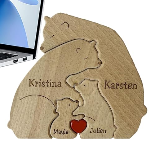Bären-Puzzles,Puzzles In Tierform,Holzpuzzles Tischdekoration - Pädagogische Hölzerne Tierpuzzle-Bär-Bausteine, Tischdekoration Für -Wohnzimmer, Schlafzimmer, Nachttisch, Bücherregal, Schreibtisch Bären-Puzzles,Puzzles In Tierform,Holzpuzzles Tischdekoration - Pädagogische Hölzerne Tierpuzzle-Bär-Bausteine, Tischdekoration Für -Wohnzimmer, Schlafzimmer, Nachttisch, Bücherregal, Schreibtisch von Generisch