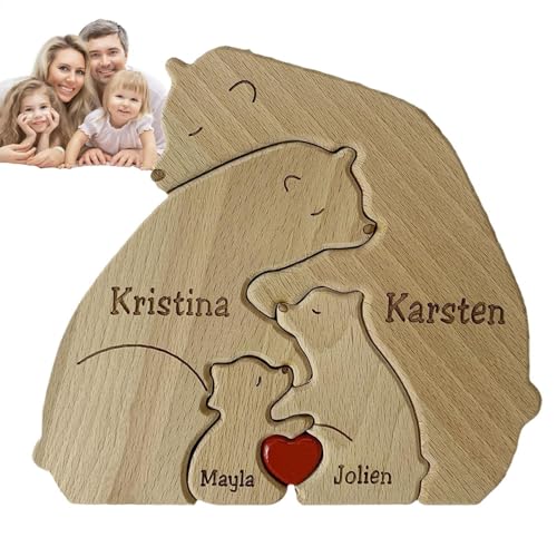 Bärenfamilie, Tierpuzzle Aus, Familienpuzzle Bären Aus, Holzpuzzles Tischdekoration, Pädagogische Hölzerne Tierpuzzle-Bär-Bausteine, Tischdekoration Für Wohnzimmer, Schlafzimmer Bärenfamilie, Tierpuzzle Aus, Familienpuzzle Bären Aus, Holzpuzzles Tischdekoration, Pädagogische Hölzerne Tierpuzzle-Bär-Bausteine, Tischdekoration Für Wohnzimmer, Schlafzimmer von Generisch