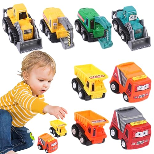 Bagger für Kinder, Digger Toy - Lustiges Bagger -LKW -Spielzeug - 8X tragbares Bildungsbaufahrzeug für Mädchen Lernen lustige Sandspiele Geburtstag im Freien im Freien von Generisch