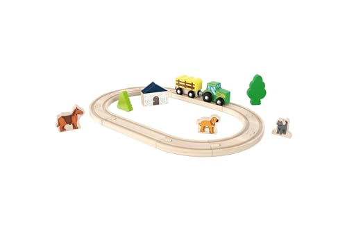 Bahnset 18-TLG. Holzspielzeug (Bauernhof) von Generisch