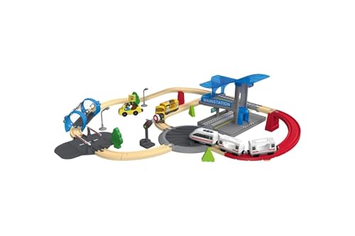 Bahnset 18-TLG. Holzspielzeug (Polizei) von Generisch