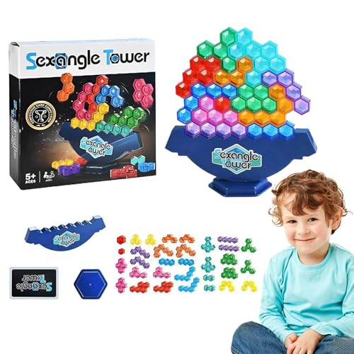 Balance Stacking Game, Tower Balance Toy | Hexagonale Bausteine Rätsel | Bildungsspielzeug für Kinder, Lernaktivitäten, Partyversorgungen Balance Stacking Game, Tower Balance Toy | Hexagonale Bausteine Rätsel | Bildungsspielzeug für Kinder, Lernaktivitäten, Partyversorgungen von Generisch