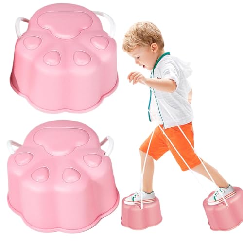 Balancing Eimer Stelzen, Eimer -Stelzen zum Gehen - 2x Pfotenförmige Wanderbalanciereimer Stelzen - Sensory Trainer für Indoor -Outdoor -Aktivitäten Mädchen spielen Spielzeug für den Hinterhof, Park von Generisch