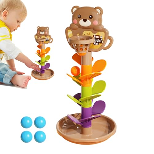 Ball Drop, Ball Tower | Wirbelkugelrampaktivität | Interaktiver wirbelnder Rampaktivität Basketball Lernpädagogikspielzeug für Kleinkind & Geburtstag von Generisch