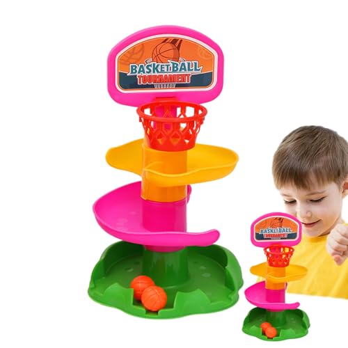 Ball Drop Tower Toy, Ball Drop -Spiel Kleinkind - Basketball -Folienspielzeug Kleinkind - Desktop werfen Sphere -Plattenspieler -Turm für kleine Mädchen Frühes Lernen Aktivitäten von Generisch
