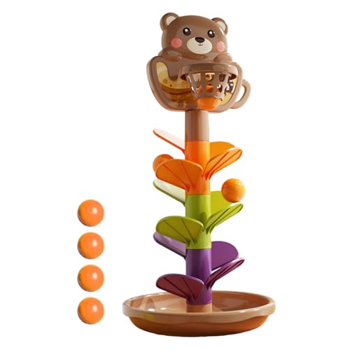Ball Drop Toy, Ball Drop Toys Kleinkind, interaktiver Basketball -Ramp -Aktivitäts Track, 12,99 Zoll Lernpädagogik für Geburtstag, Babyspiel und Fähigkeitenentwicklung von Generisch