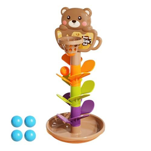 Ball Drop Toy, Ball Drop Toys for Toddler, 4.72 Inches Compact & Portable Design, Interactive Basketball Ramp Activity Track Learning Educational Toy for Birthday & Baby von Generisch