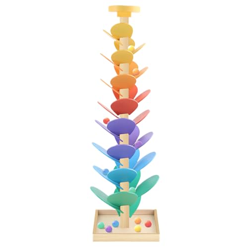 Ball Drop Toy - Holz Boccia Tree Baby Ball Track | Frühe Bildung Farbkognitionsspielzeug Mit STEM Und Musikintegration | Lernen Spielzeit Für Kleinkinder Kinder Schlafzimmer Schule Familien Kindertage Ball Drop Toy - Holz Boccia Tree Baby Ball Track | Frühe Bildung Farbkognitionsspielzeug Mit STEM Und Musikintegration | Lernen Spielzeit Für Kleinkinder Kinder Schlafzimmer Schule Familien Kindertage von Generisch