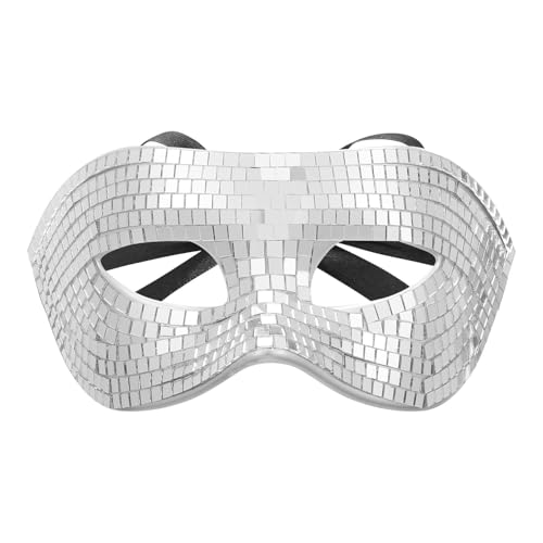 Ball Half Face Maskerade Mask Realistic Mirror Mask for Halloween Cosplay DJ Stage Party Glitter Face Costume Accessory Ball Half Face Maskerade Mask Realistic Mirror Mask for Halloween Cosplay DJ Stage Party Glitter Face Costume Accessory von Generisch