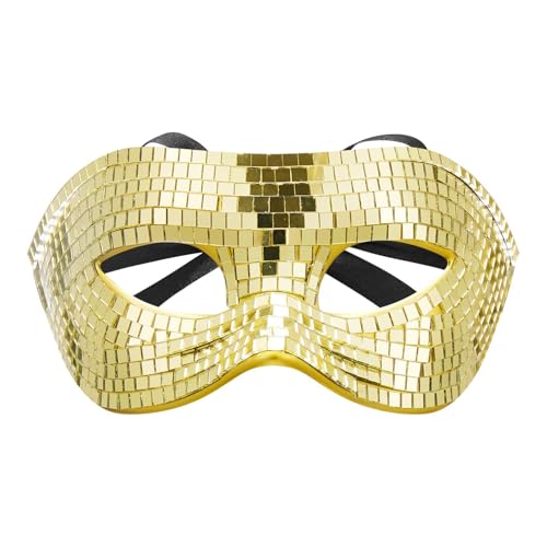 Ball Half Face Maskerade Mask Realistic Mirror Mask for Halloween Cosplay DJ Stage Party Glitter Face Costume Accessory Ball Half Face Maskerade Mask Realistic Mirror Mask for Halloween Cosplay DJ Stage Party Glitter Face Costume Accessory von Generisch