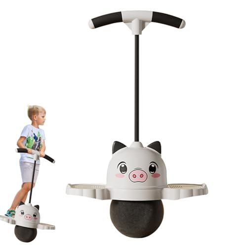 Ball mit Griff springen - Bounce Ball Toy, Balance Hopper | Premium Cartoon Tier Jumping Ball, kreatives Hüpfspielzeug für Indoor -Outdoor -Spiel für Mädchen Kleinkinder Kinder Kinder Anfänger von Generisch