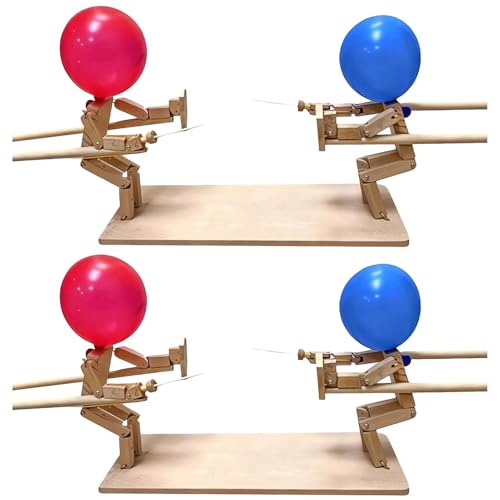 Ballon-Bambus-Mann-Kampfspiele – 2 Packungen Ballonspiele mit 100 Luftballons, Holzzaun-Puppen-Set für spannende Ballonschlachten, 2 Spieler Fast-Paced Parties Spiele zur Verbesserung der Ballon-Bambus-Mann-Kampfspiele – 2 Packungen Ballonspiele mit 100 Luftballons, Holzzaun-Puppen-Set für spannende Ballonschlachten, 2 Spieler Fast-Paced Parties Spiele zur Verbesserung der von Generisch