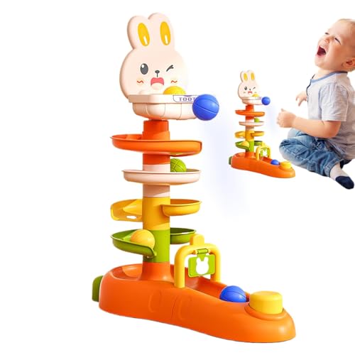 Ballspurspielzeug, Stapel -Turmspielzeug | 5-Layer Tower Toy Ball Drop Basketballspiel - Hasenform, Rolling -Tracktürme, Bildungsaktivitäten 3 Bällen für über 6 Monate Babys Ballspurspielzeug, Stapel -Turmspielzeug | 5-Layer Tower Toy Ball Drop Basketballspiel - Hasenform, Rolling -Tracktürme, Bildungsaktivitäten 3 Bällen für über 6 Monate Babys von Generisch