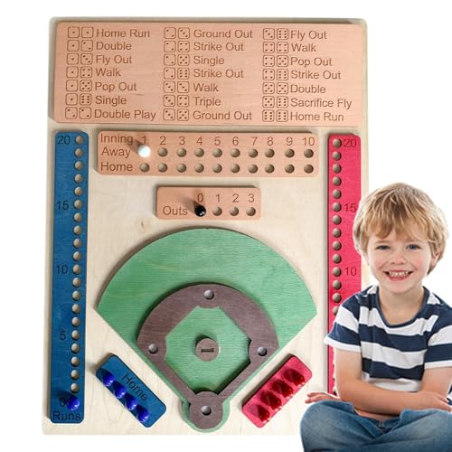 Baseball Dice Game - Baseball Board Game with Dice | Wooden Baseballs Games with Numbered | Classic Tabletop Dices Board for Kids and Adults | Wooden Dices Toy for Family Fun Baseball Dice Game - Baseball Board Game with Dice | Wooden Baseballs Games with Numbered | Classic Tabletop Dices Board for Kids and Adults | Wooden Dices Toy for Family Fun von Generisch