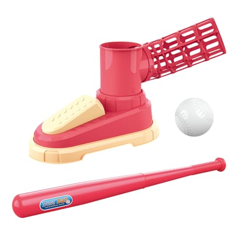 Baseball Pitching Machine Wurf- und Fangballspiel für 3-5 (rot) von Generisch
