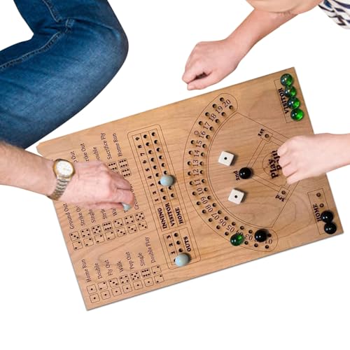 Baseball-Würfelspiel, Baseball-Brettspiel,Interaktives Desktop-Sportbrettspiel aus Holz -Strategie-Denkspiel für Familie, frühes Lernspielzeug für Kinder und Erwachsene Baseball-Würfelspiel, Baseball-Brettspiel,Interaktives Desktop-Sportbrettspiel aus Holz -Strategie-Denkspiel für Familie, frühes Lernspielzeug für Kinder und Erwachsene von Generisch