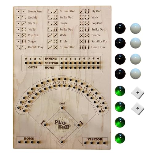 Baseball-Würfelspiel, Baseball-Brettspiel,Interaktives Desktop-Sportbrettspiel aus Holz -Strategie-Denkspiel für Familie, frühes Lernspielzeug für Kinder und Erwachsene Baseball-Würfelspiel, Baseball-Brettspiel,Interaktives Desktop-Sportbrettspiel aus Holz -Strategie-Denkspiel für Familie, frühes Lernspielzeug für Kinder und Erwachsene von Generisch