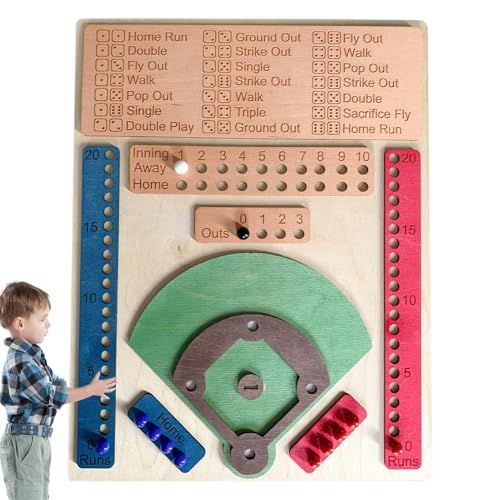 Baseball-Würfelspiel – Pädagogisches Baseball-Brettspiel für Kinder & Familie | Lern- & Partyspiel, Familienspiel für Sportfans, Gesellschaftsspiel für Zuhause, Feiertage & Geburtstagsfeiern von Generisch