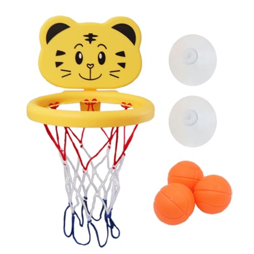 Basketball -Badspielzeug, Basketball -Reifen für Badewanne, Cartoon Saugbasketball Hoop, Badezimmerspiel Interaktives Wasserspiel Set tragbar für Pool Beach Home Kindergarten von Generisch