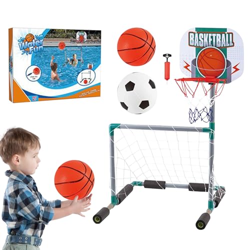 Basketball Pool Korb, Sommer Wasserspiel, Schwimmendes Fußballtor Für Wasser Mit Basketballkorb Für Sommerveranstaltungen Erwachsene Jugendliche Kinder Und Outdoor Partys von Generisch