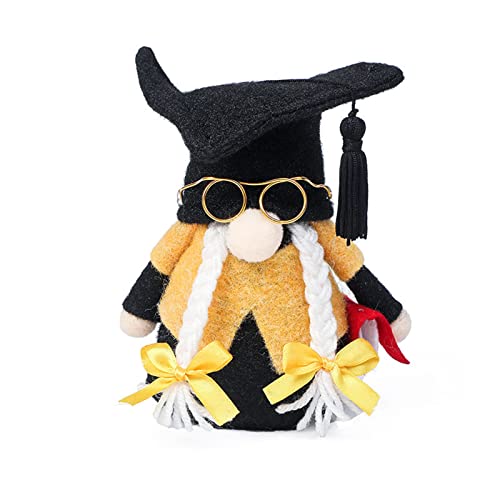 Bastelkiste Holz Doctor Hat Gesichtslose Puppe Süße Puppe Puppe Student Graduierung Saison Geschenk Puppe Bürobedarf Holz (B, One Size) von Generisch