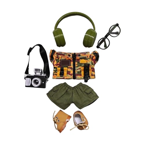 Bastelset Für Kinder Kleidung für Puppen (Keine Puppe) Handgemachte Kleidung für Puppen Outfits für 17cm Sammlerstücke Stilvolle für den Urlaub Basteltisch Für Kinder (Green1, 11x4x4cm) von Generisch