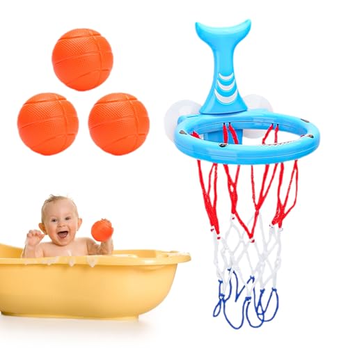 Bath Toy Basketball Set - Badewanne Basketball Hoop | Interaktiver Badeballspielzeug | Starkes Saugnapfbecher -Design, 5 Kugeln, Cartoon -Stil, Fördert Körperliche Aktivität, Lustiges Wasserspiel Für Bath Toy Basketball Set - Badewanne Basketball Hoop | Interaktiver Badeballspielzeug | Starkes Saugnapfbecher -Design, 5 Kugeln, Cartoon -Stil, Fördert Körperliche Aktivität, Lustiges Wasserspiel Für von Generisch