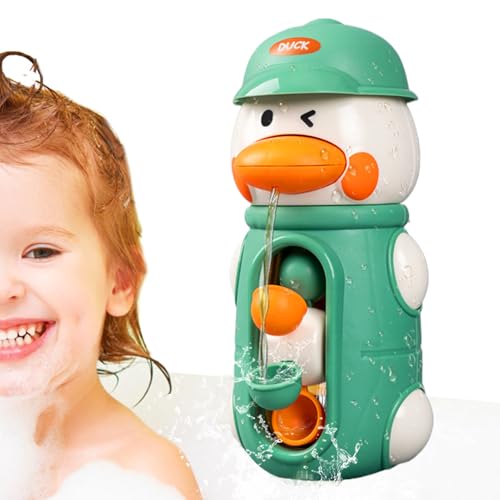 Bath Toys for Kids, Duck Toddler Shower Toy, Rotatable Waterwheel Activity, Fun Sensory Game for Boys, Girls, Ages 2-4, Interactive Playset for Birthday Gift Ideas, 6.46x3.54 inches von Generisch